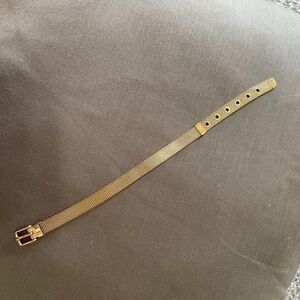 Rustic Cuff Gold Mesh Bracelet Buckle Closure Excellent Condition